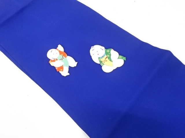 塩瀬　御所人形模様　名古屋帯